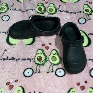 Black non-slip crocs